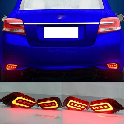 适用丰田17-19款威驰LED后杠灯刹车后尾灯雾灯vios