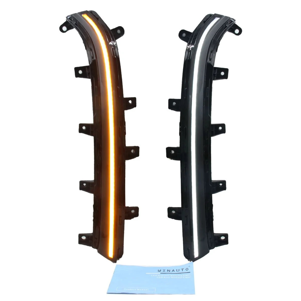 适用于腾势D9 2020-2023 LED日行灯日间行车灯中网灯双色