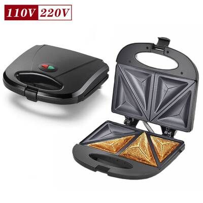 三明治早餐机家用 三角条形面包机全自动华夫饼机sandwich maker