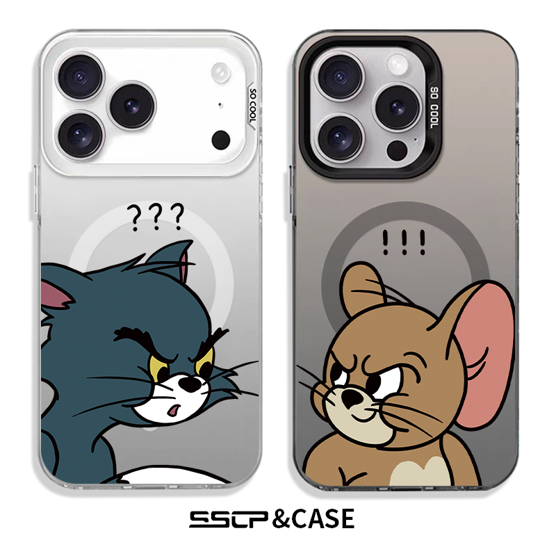 猫和老鼠适用苹果17手机壳2026新款iphone16promax磨砂磁吸15情侣14plus男女13个性可爱11卡通12超薄硅胶air