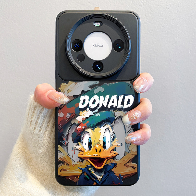 油画风适用华为Mate60手机壳新款mate60pro液态硅胶mate50全包镜头防摔软壳m40pro卡通不撞款m30高级感60pro+