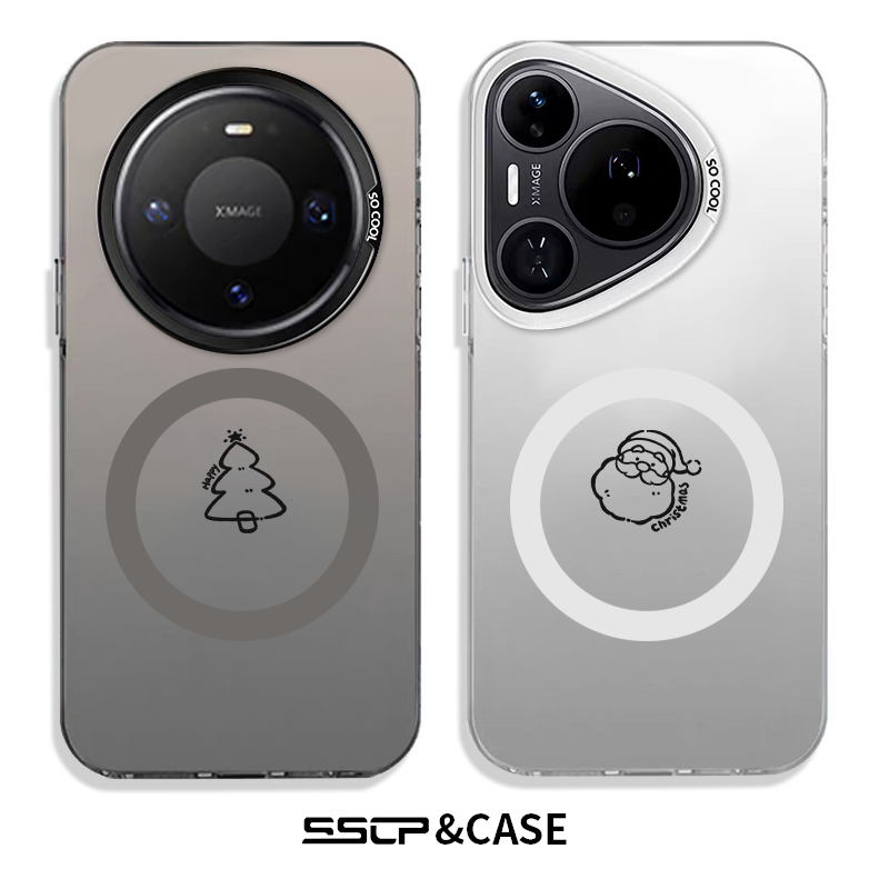 圣诞树适用华为mate80promax手机壳2026新款pura70情侣卡通mate60pro磨砂mt70pro+磁吸p80ultra防摔70air女40
