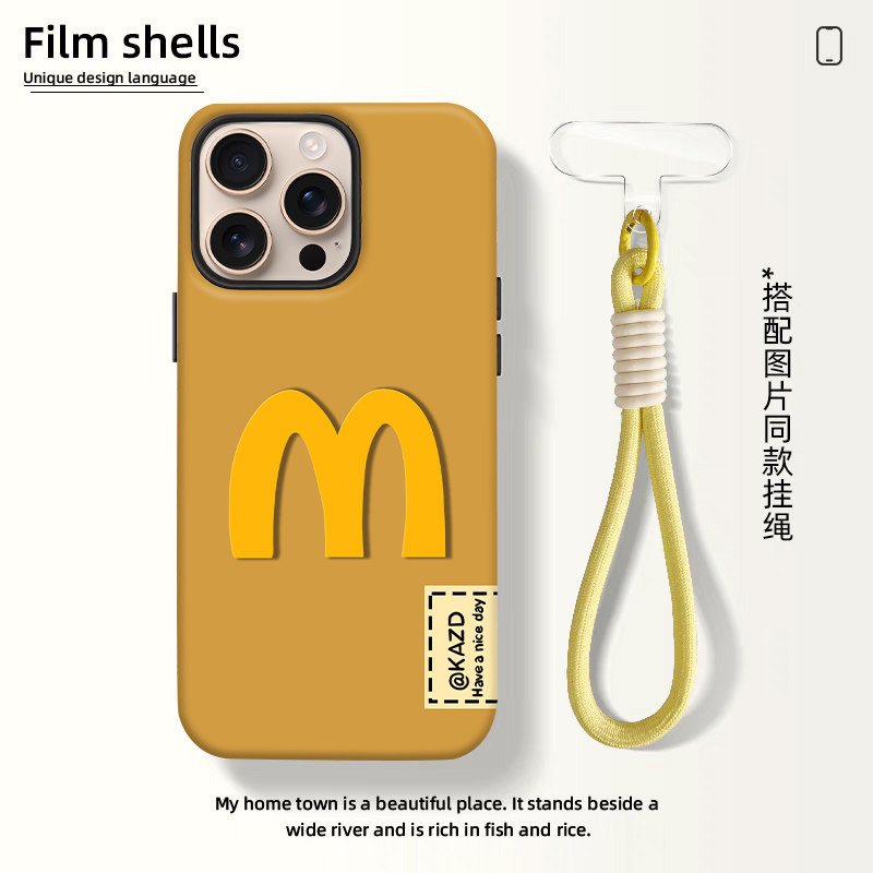 韩系菲林壳适用苹果16手机壳新壳iphone15promax磨砂高级感14plus全包防摔13小众不撞款12pm个性简约11超火套