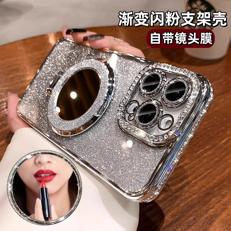 轻奢高级闪钻镜头适用苹果手机壳