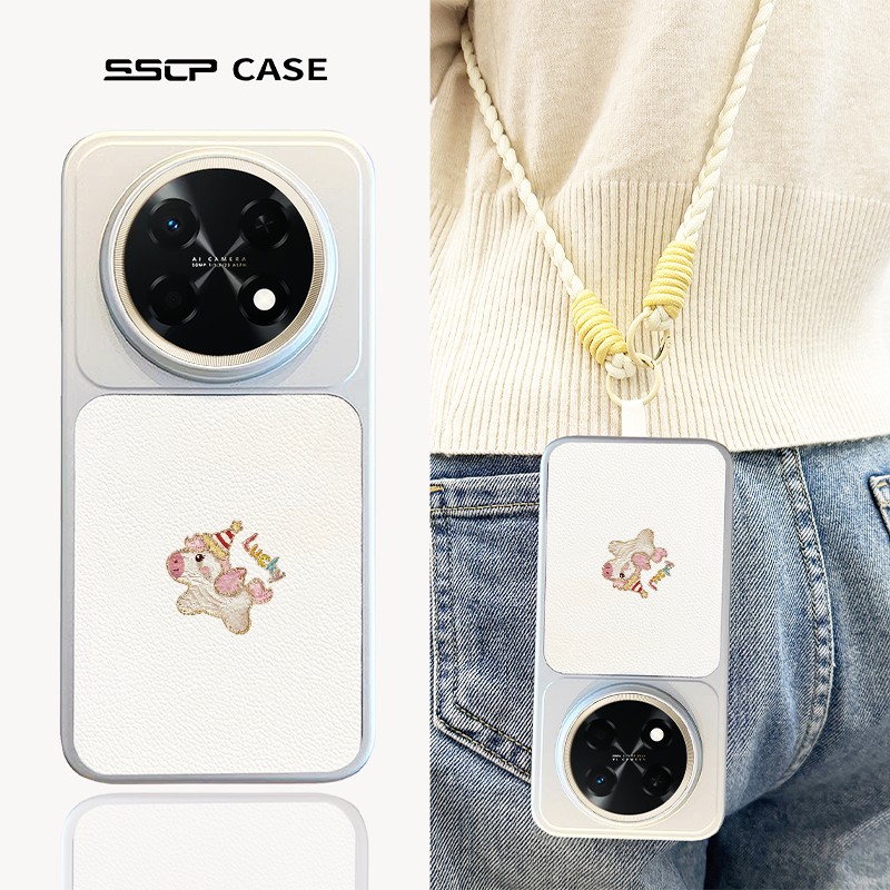 油画小马适用华为畅享90promax手机壳2026新款畅享90简约可爱卡通90plus高级感小羊夏天斜挎挂绳90pm女防摔