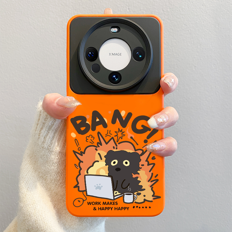 打工仔适用华为mate80手机壳2026新款pura70pro撞色硅胶防摔mate70全包镜头60pro+卡通男女50软40个性promax