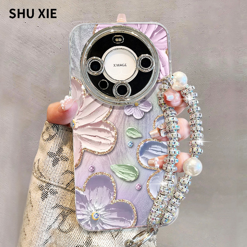 夏天小清新油画花朵华为手机壳