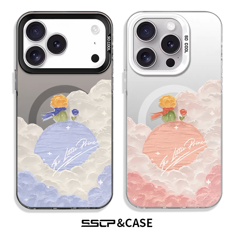 油画风适用iphone苹果18promax手机壳17Pro新款情侣卡通16plus超薄磨砂高级感15简约14磁吸13小众12防摔硅胶