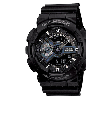 casio卡西欧手表男黑武士gshock正品防水运动学生电子表GA-110-1B