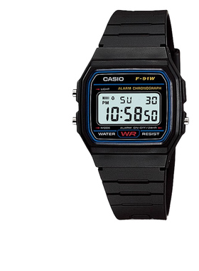 casio卡西欧小方块手表F91W正品防水运动儿童学生电子表F91W-1D
