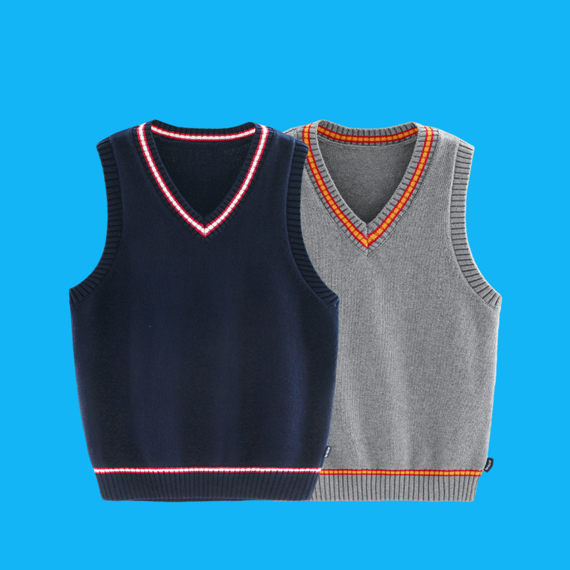 学院棉春秋马甲针织衫学生校服