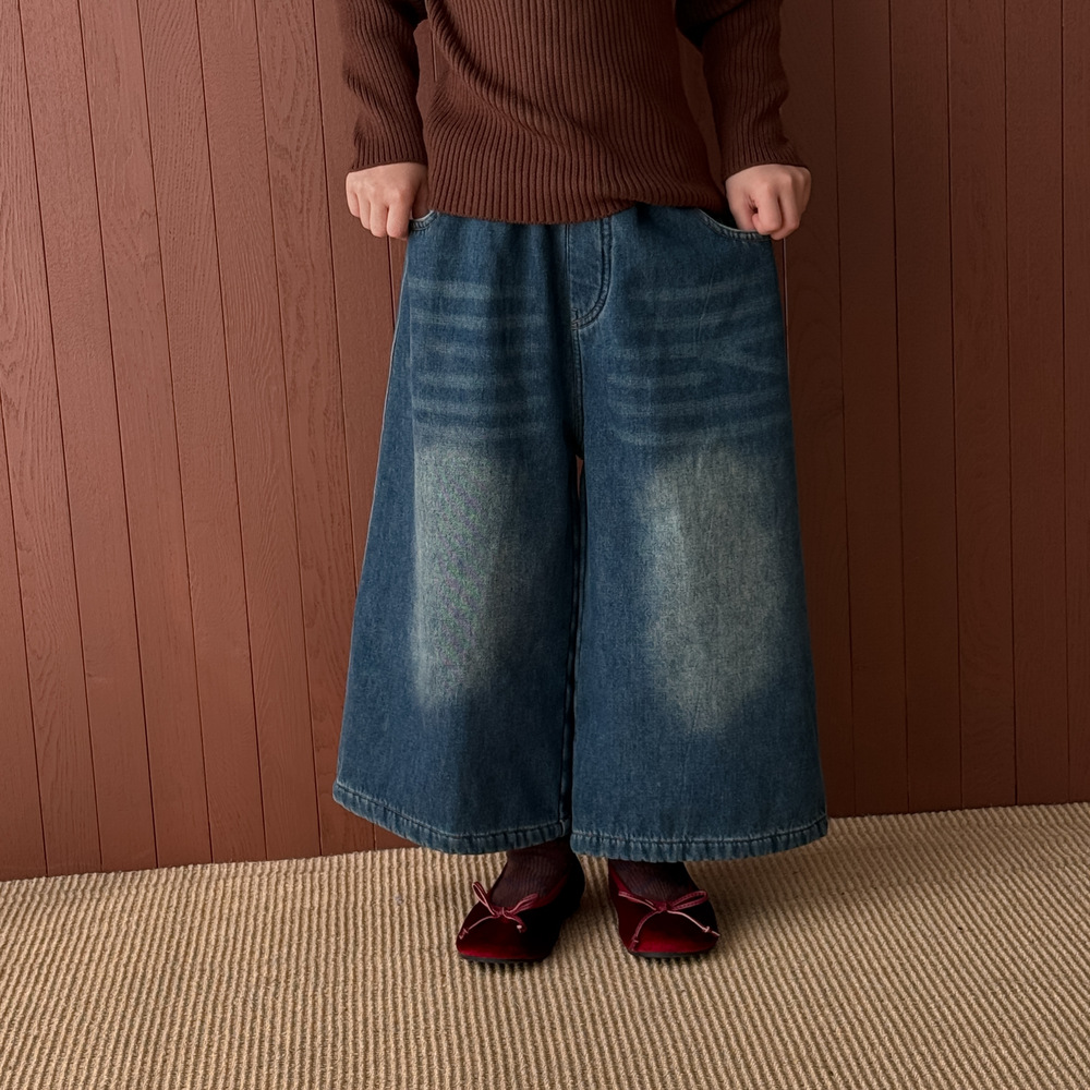 女童牛仔裤秋冬款2025新款