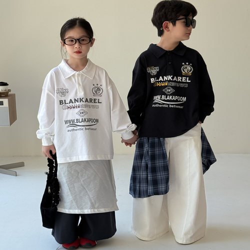 男女童polo衫新款儿童洋气春秋