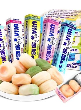 UHA/悠哈牛奶糖40克条装抹茶草莓桃子等口味硬糖喜糖办公室小零食