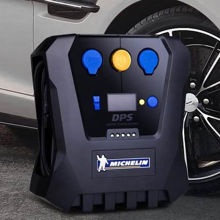 米其林车载充气泵汽车用打气筒便携式轮胎多功能加气泵电动大功率