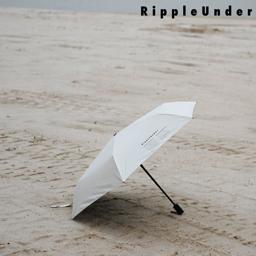 RippleUnderUL科技涂层迷你轻量伞防晒紫外线户外便携晴雨伞黑白