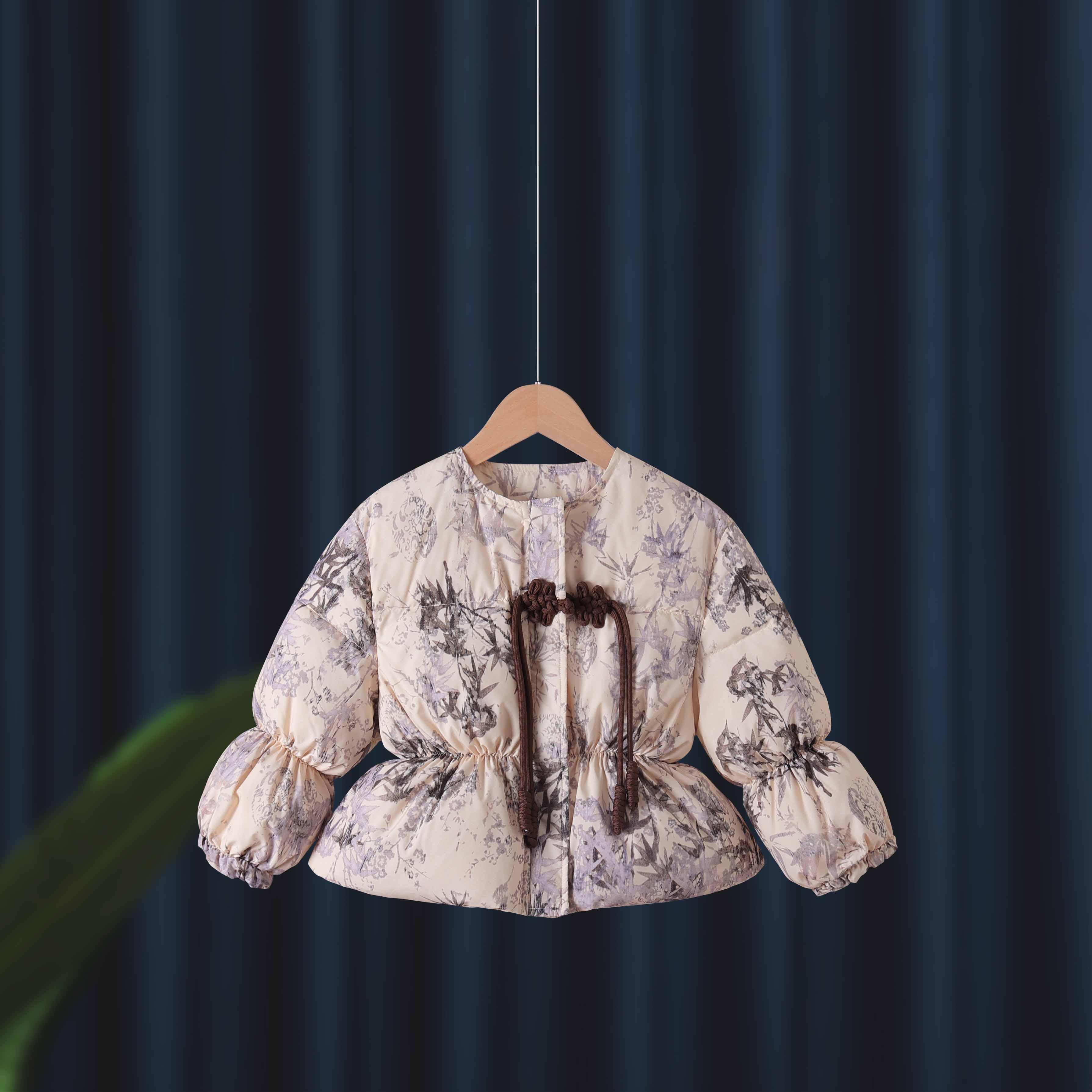 科迪熊2024女童加厚中国风羽绒服