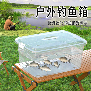 户外钓鱼箱活鱼箱活鱼桶带盖提手水产养殖箱装鱼箱鱼缸乌龟饲养箱