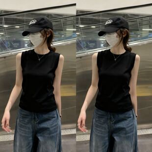 吊带背心女宽肩带内搭上衣胖MM遮肚显瘦打底衫 210斤宽松大码