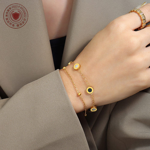 Ins style bracelet women's titanium steel plated 18K
