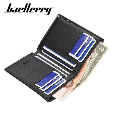 Men's short Korean version thin multi slot men's wallet