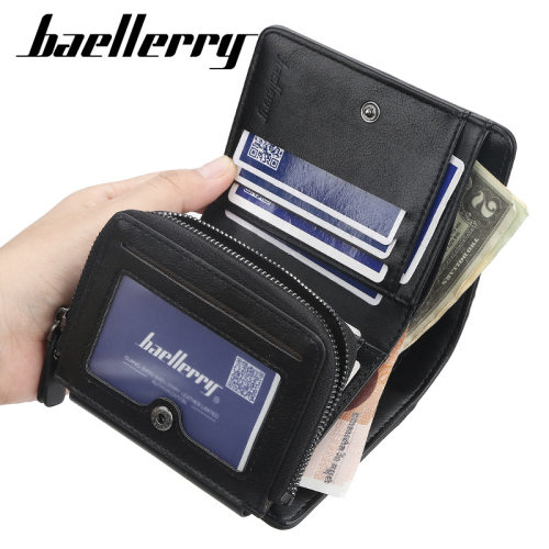 Men's wallet short European and American multi slot wallet