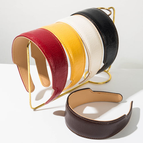 Korean version simple, luxurious, high-end leather headband