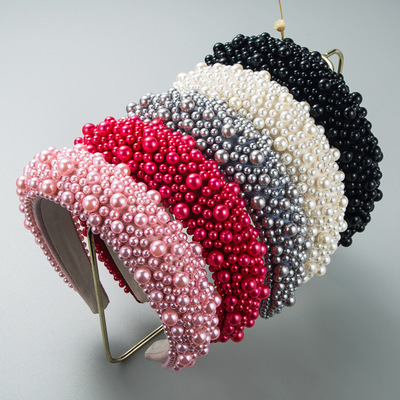 Hairbands, pearls, hair accessories, women's nail beads