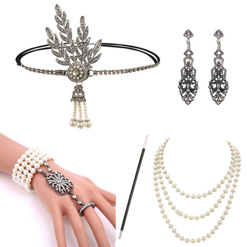 1920 The Great Gatsby Party Set Accessories Tassel Jewelry