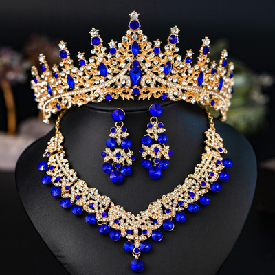 Bridal jewelry three piece set, high-end ball accessories