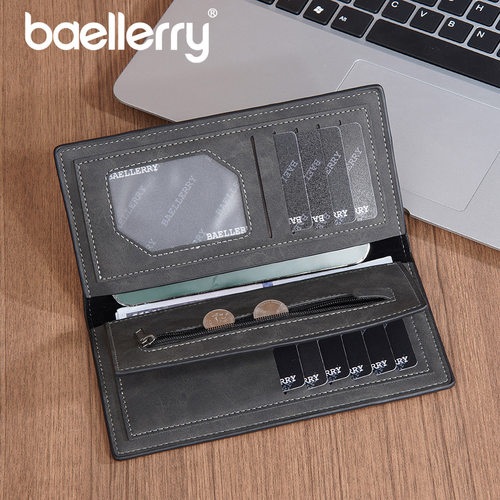 New men's long wallet with multiple card slots wallet票夹