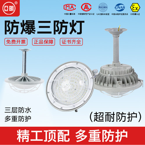 亚明国标led防爆灯仓库厂房车间工厂防水灯罩隔爆型照明地雷灯CT6