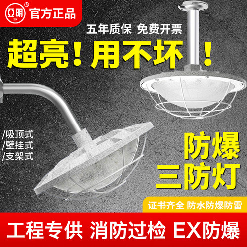 亚明led防爆灯仓库厂房加油站车间工厂防水灯罩隔爆型照明地雷灯
