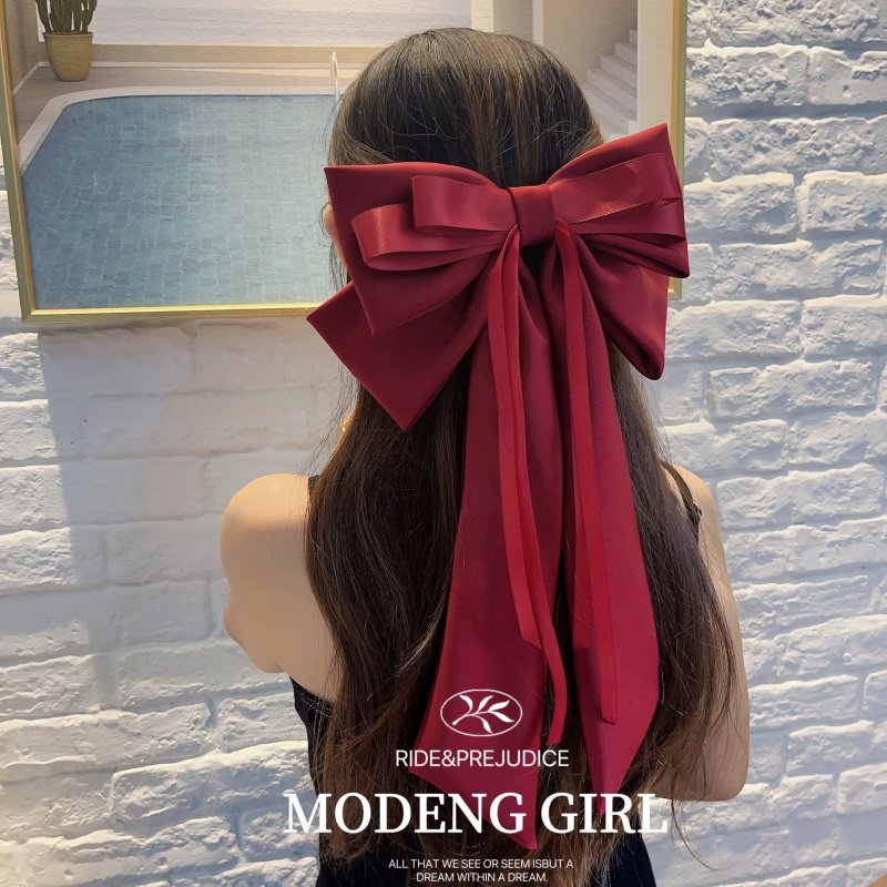 法式蝴蝶结飘带发夹头饰