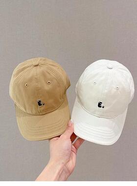 韩版儿童字母鸭舌帽女童刺绣防晒男宝宝休闲棒球帽遮阳帽子春夏款