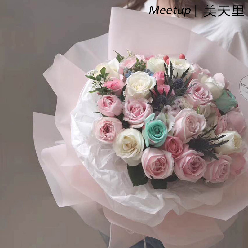 花道雪梨纸加大加长鲜花包装纸花束纯色内衬玫瑰花包花纸花店