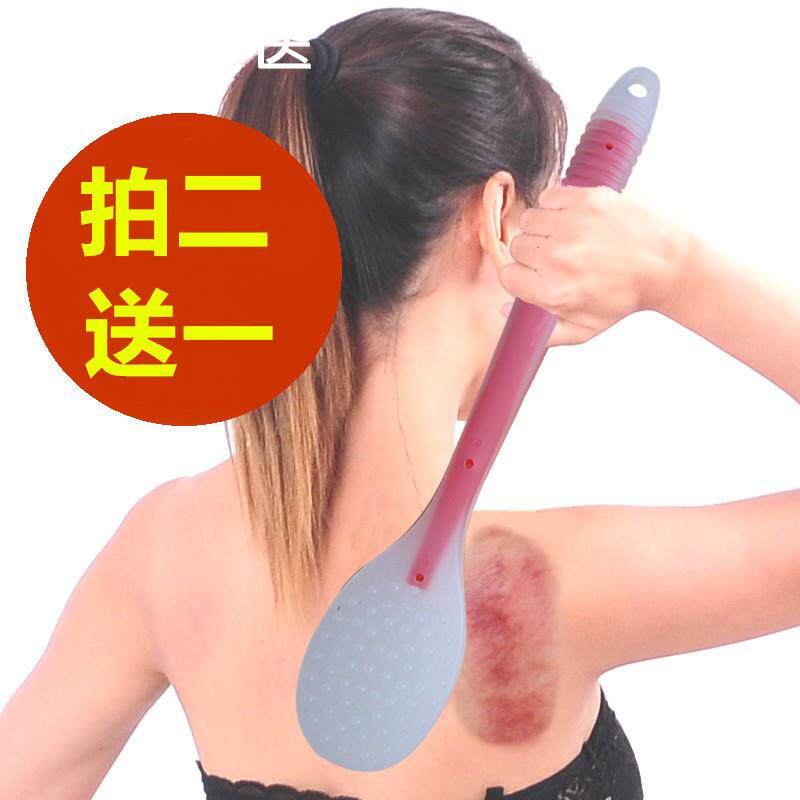 日本加长硅胶拍痧板经络拍拍打痧掌敲打捶背按摩敲背锤健身按摩棒