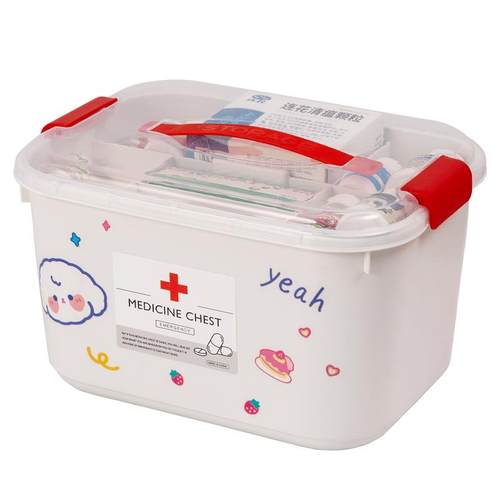 小多层医药箱药物药品收纳盒家用家庭装柜急救医疗大容量储物箱包