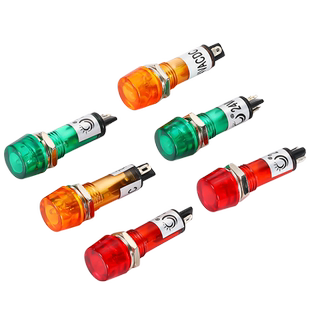 10MM信号灯XD10-3小型塑料电源工作指示灯12V24V110V220V380V红色
