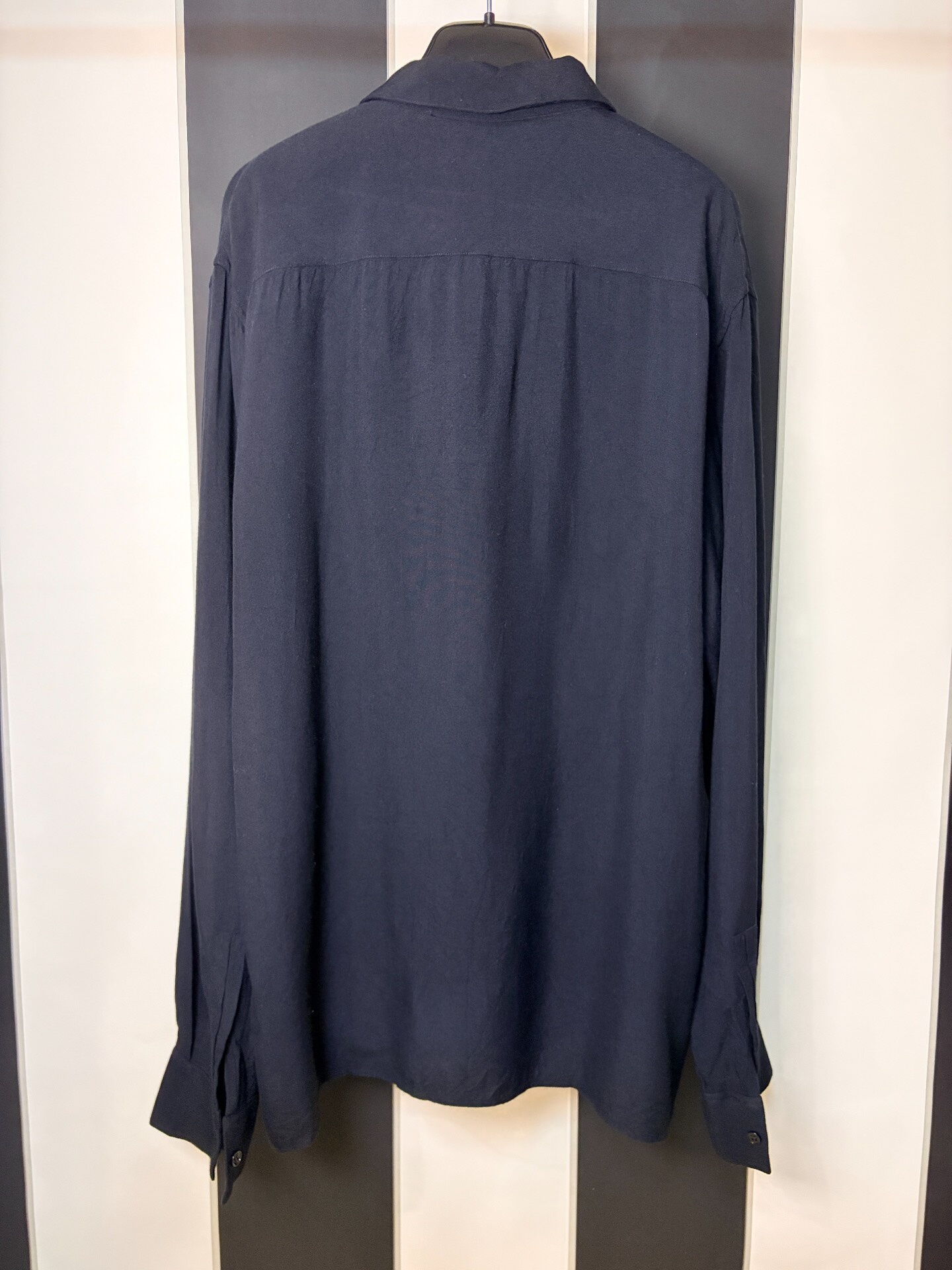 Saint Laurent Black Silk Shirt — front