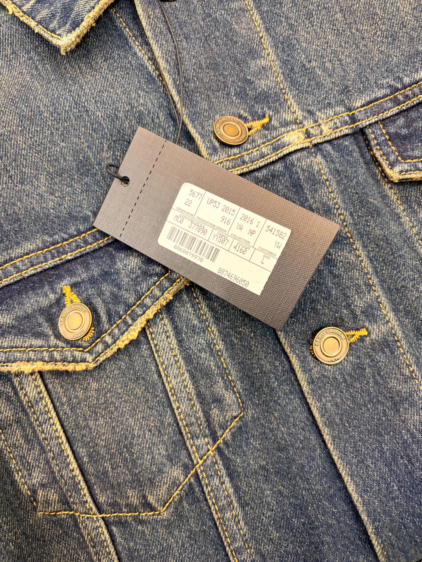 Saint Laurent SLP 16SS Denim Jacket — detail