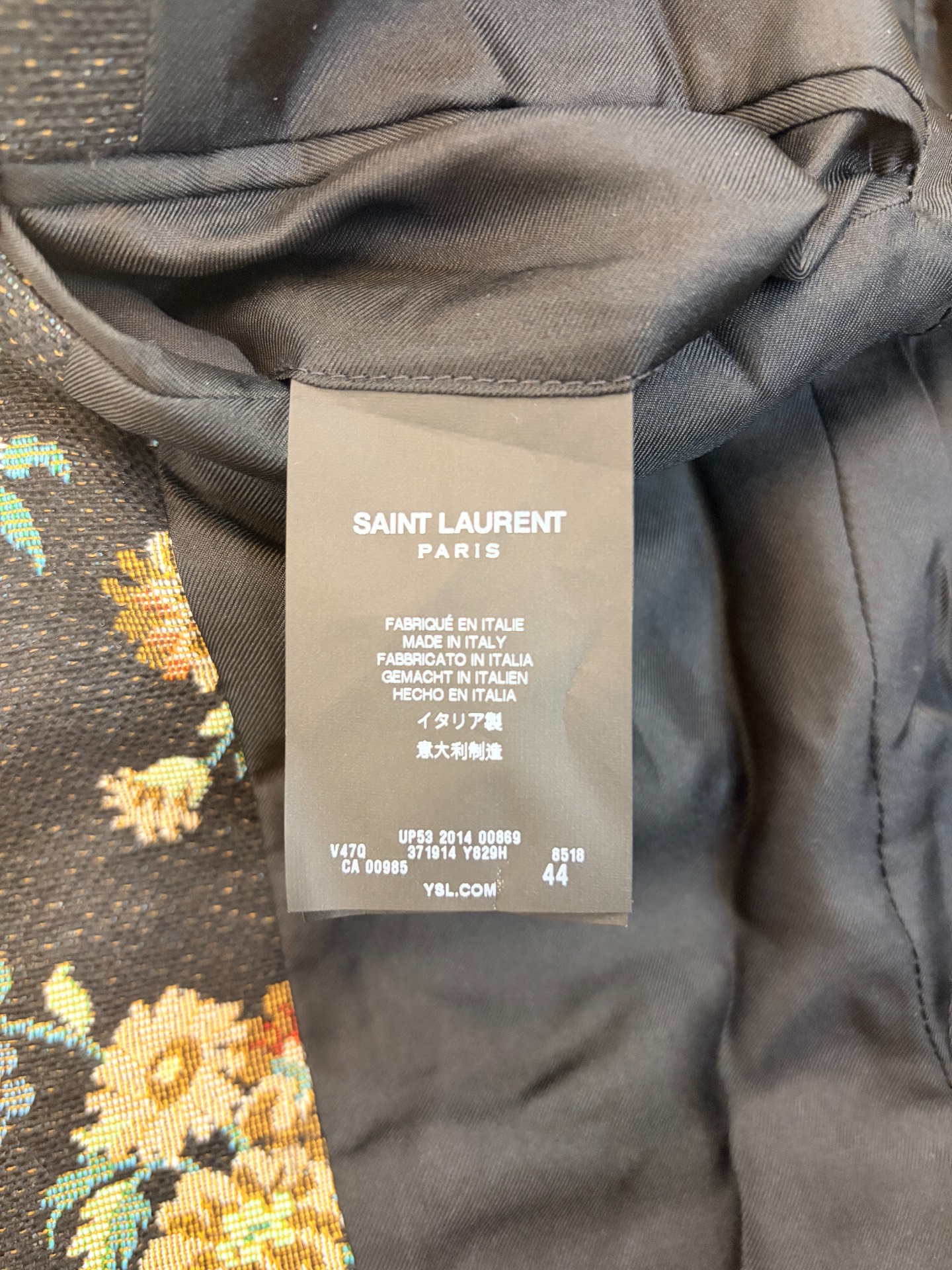 Saint Laurent SLP 15SS Floral Blazer — detail