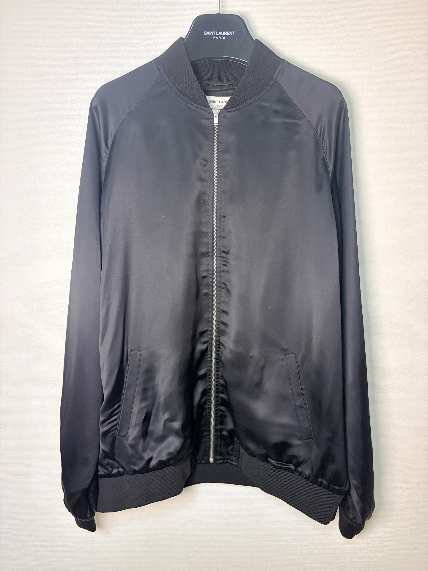 Saint Laurent Tiger Head Sequin Baseball Jacket — front