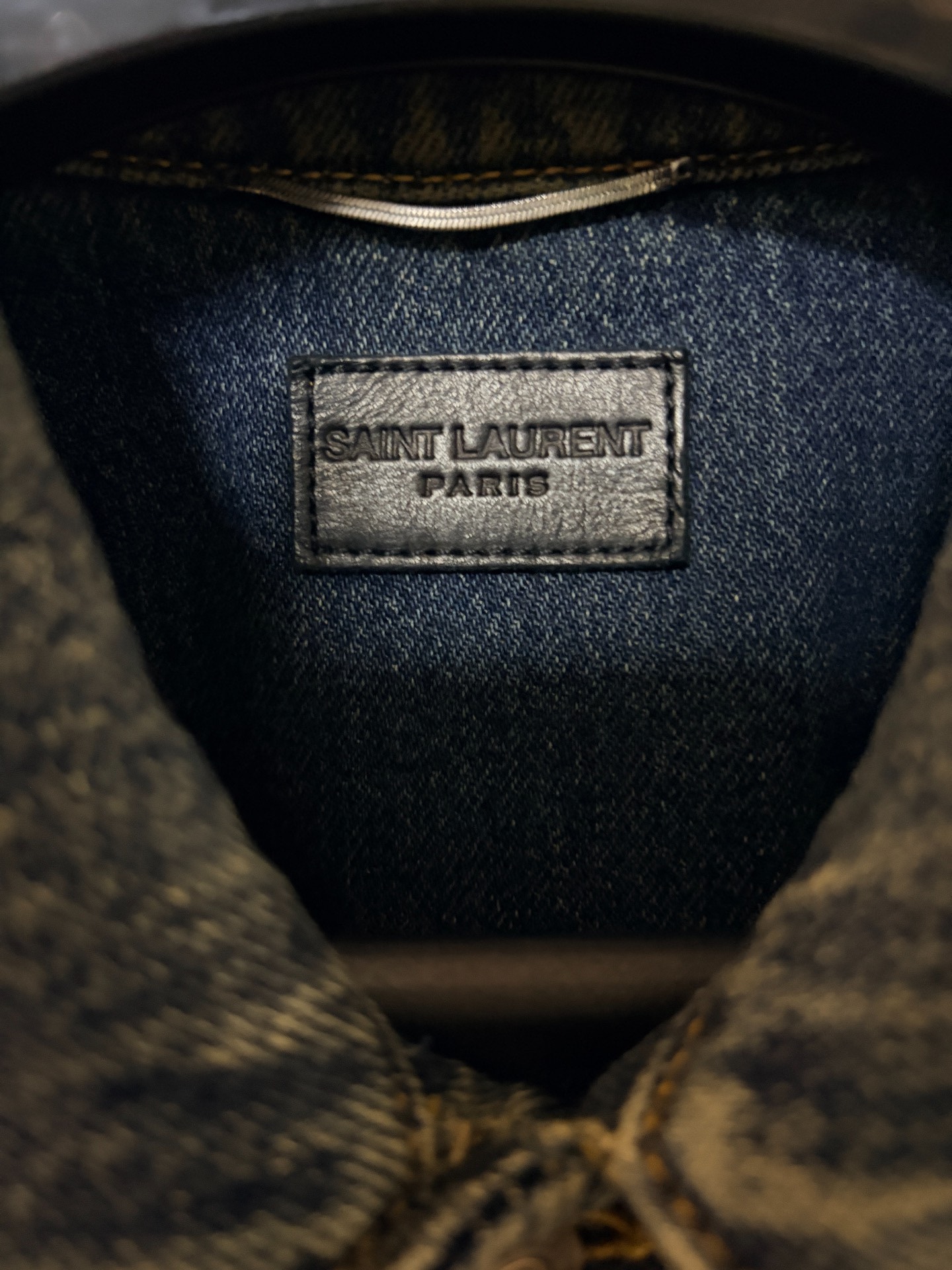 Saint Laurent Classic Blue Denim Jacket — detail