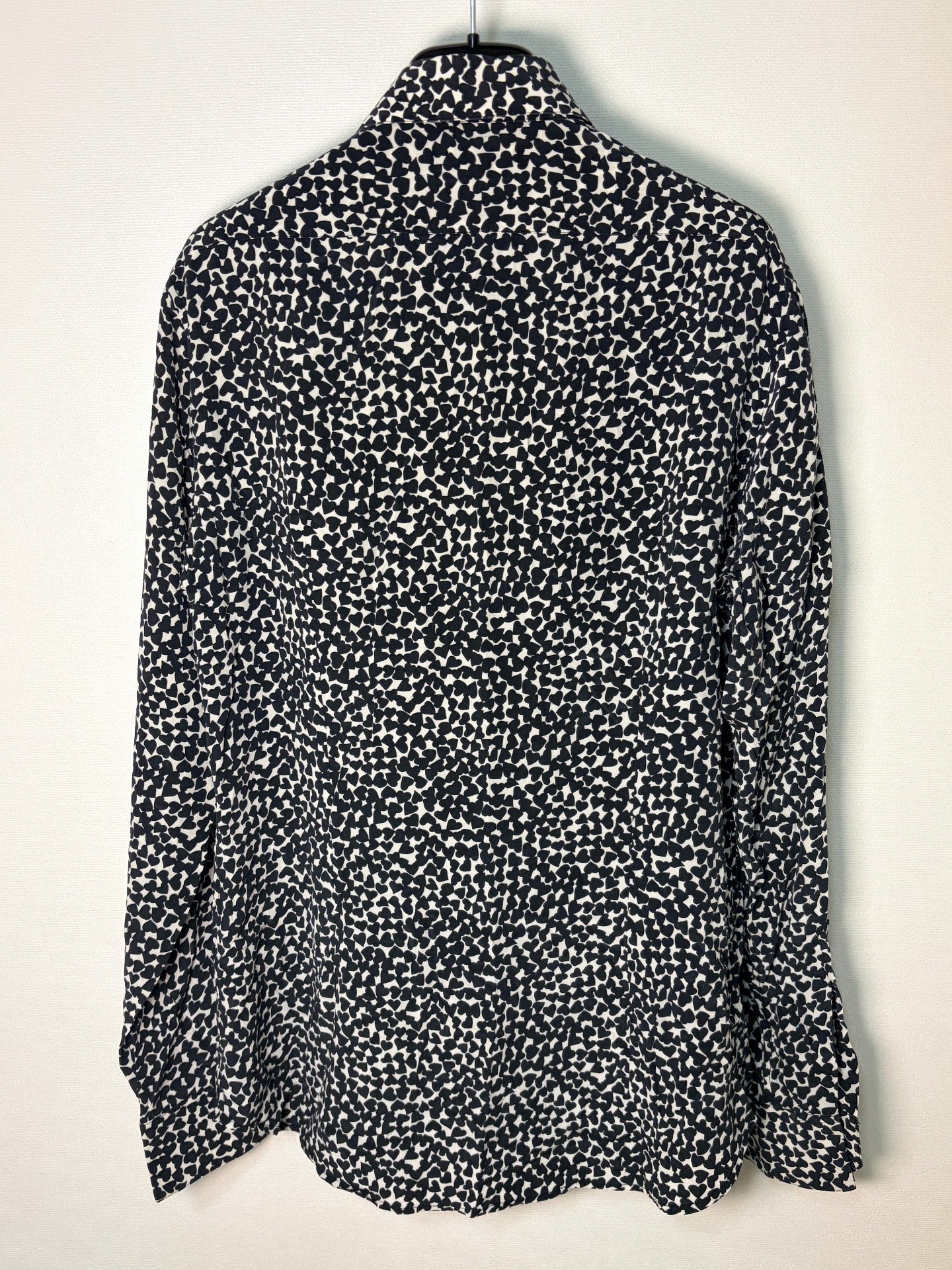 Saint Laurent Silk Heart Print Shirt — front