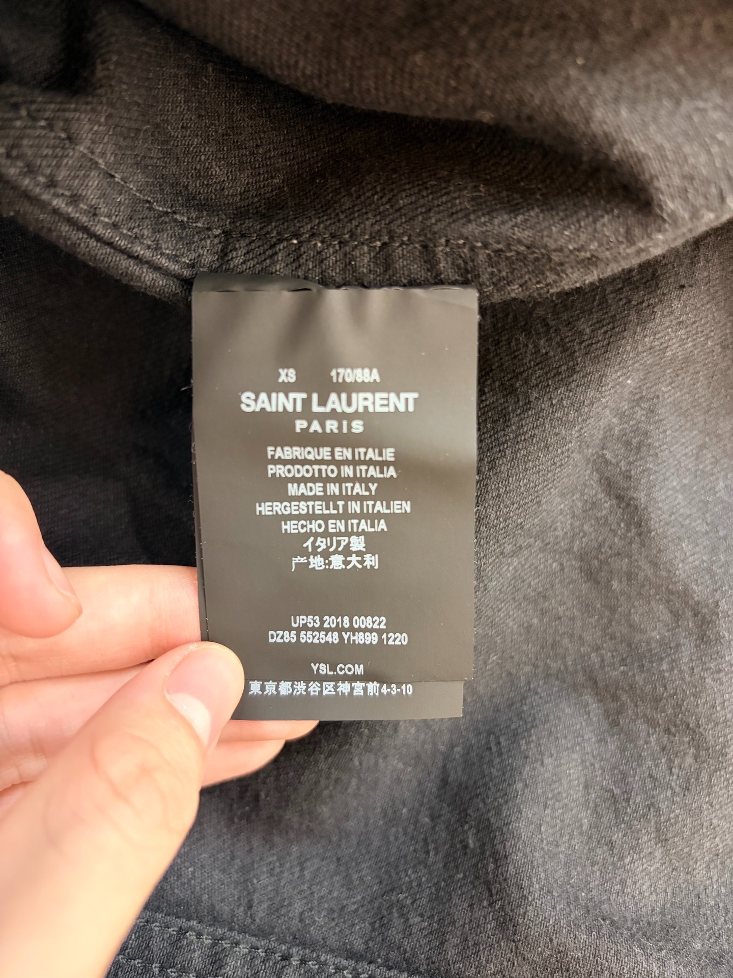 Saint Laurent SLP Dark Denim Jacket — back