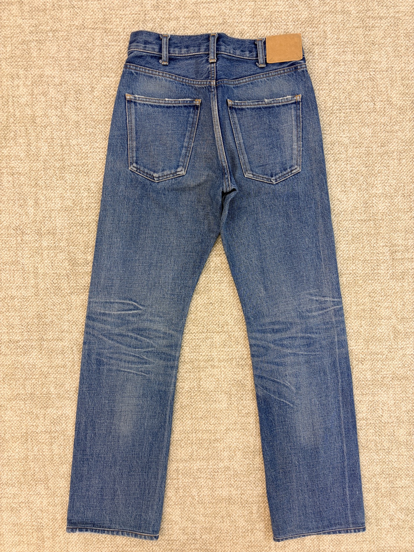 Celine 21ss Washed Blue Straight-Leg Jeans — front