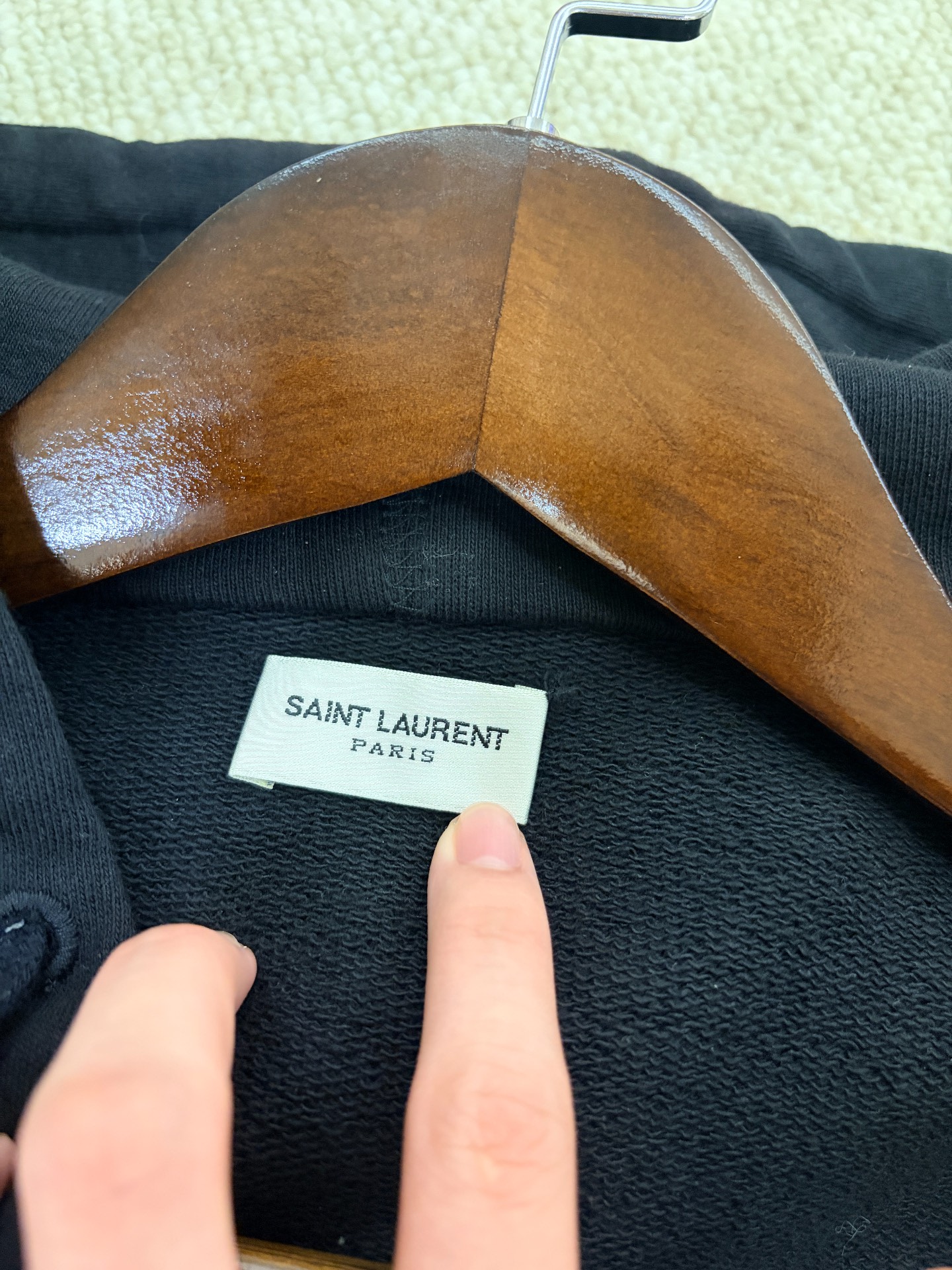 Saint Laurent Free Bird Navy Hoodie — back