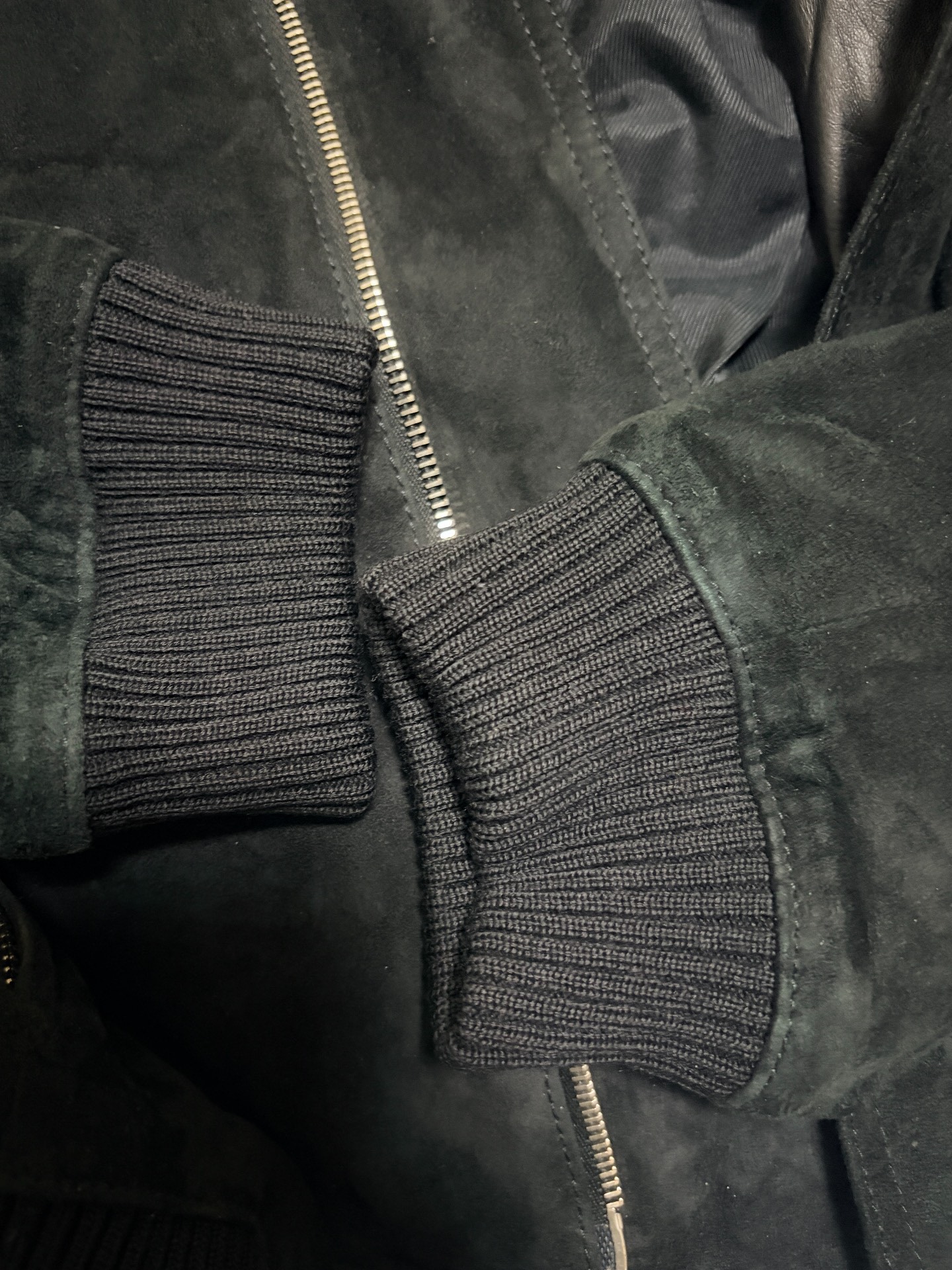 Dior Homme 11FW Black Suede Jacket — detail