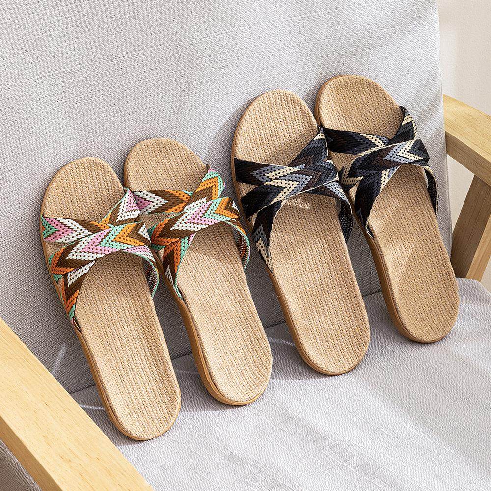 四季家用亚麻拖鞋男女夏居家室内地板防滑家居春秋棉麻凉新款条,居家布艺,居家亚麻拖鞋,淘宝优惠券,粉丝福利购,淘宝优惠卷